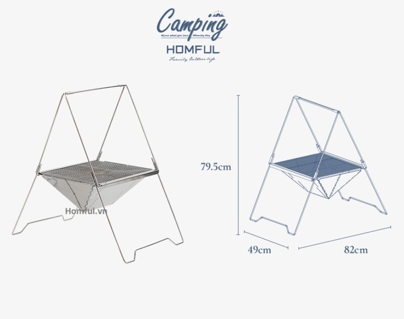 Bếp nướng dã ngoại Homful Y01018 - Ảnh 6